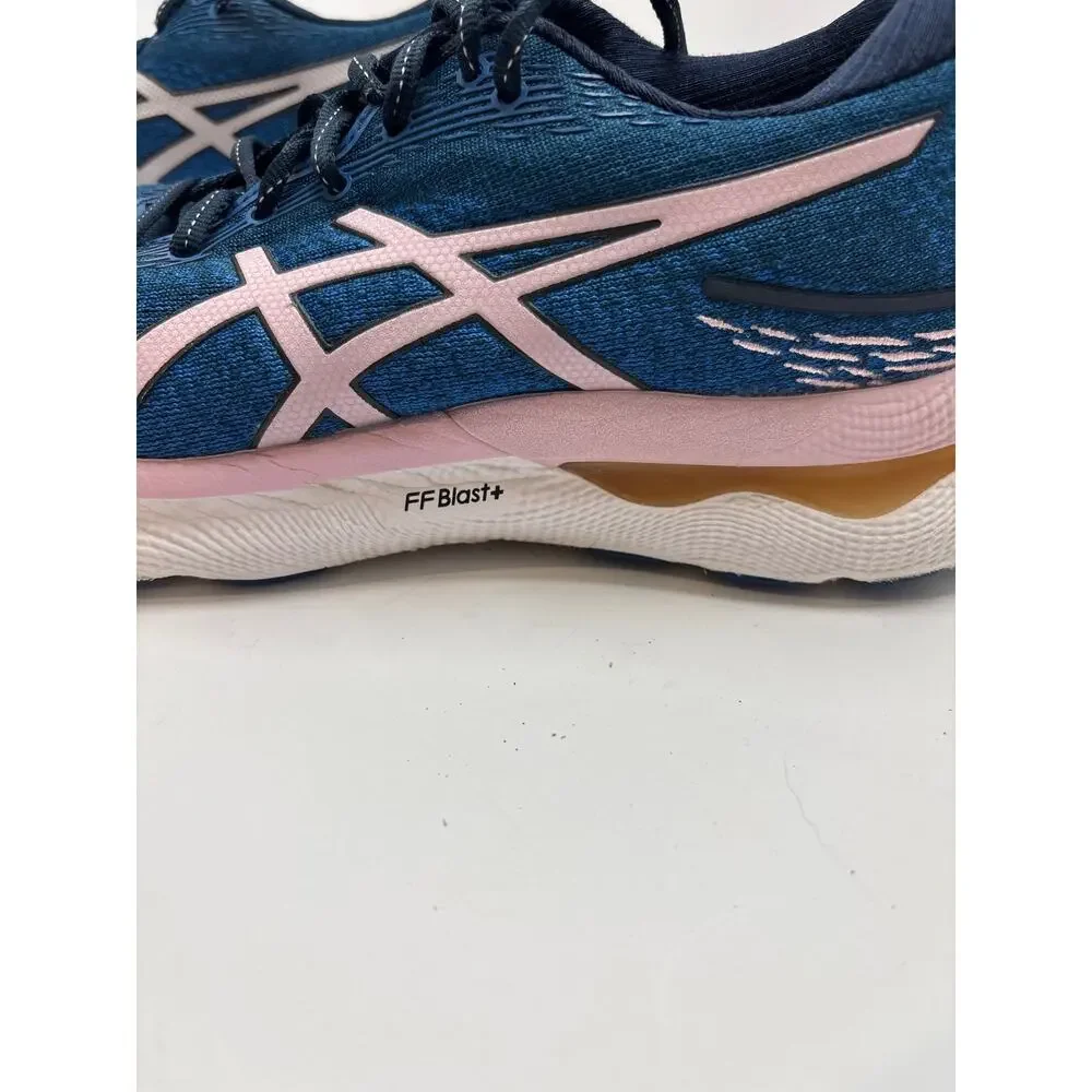 ASICS GEL-Nimbus 24 Women’s Running Shoes Size 8 French Blue Barely Rose
